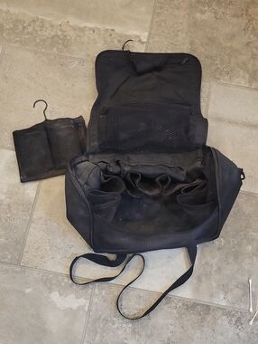 LL Bean Black Hanging Toiletry and Travel Organizer Bag